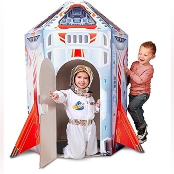Melissa & Doug Other - Melissa‎ & Doug Rocket Ship Indoor 4’ tall Corrugated Playhouse